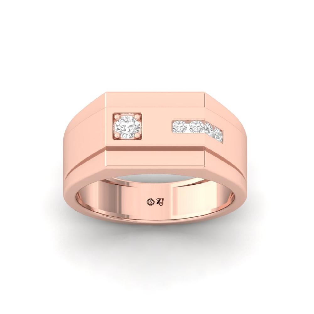 Round Cut Men's Lab Grown Diamond Ring
