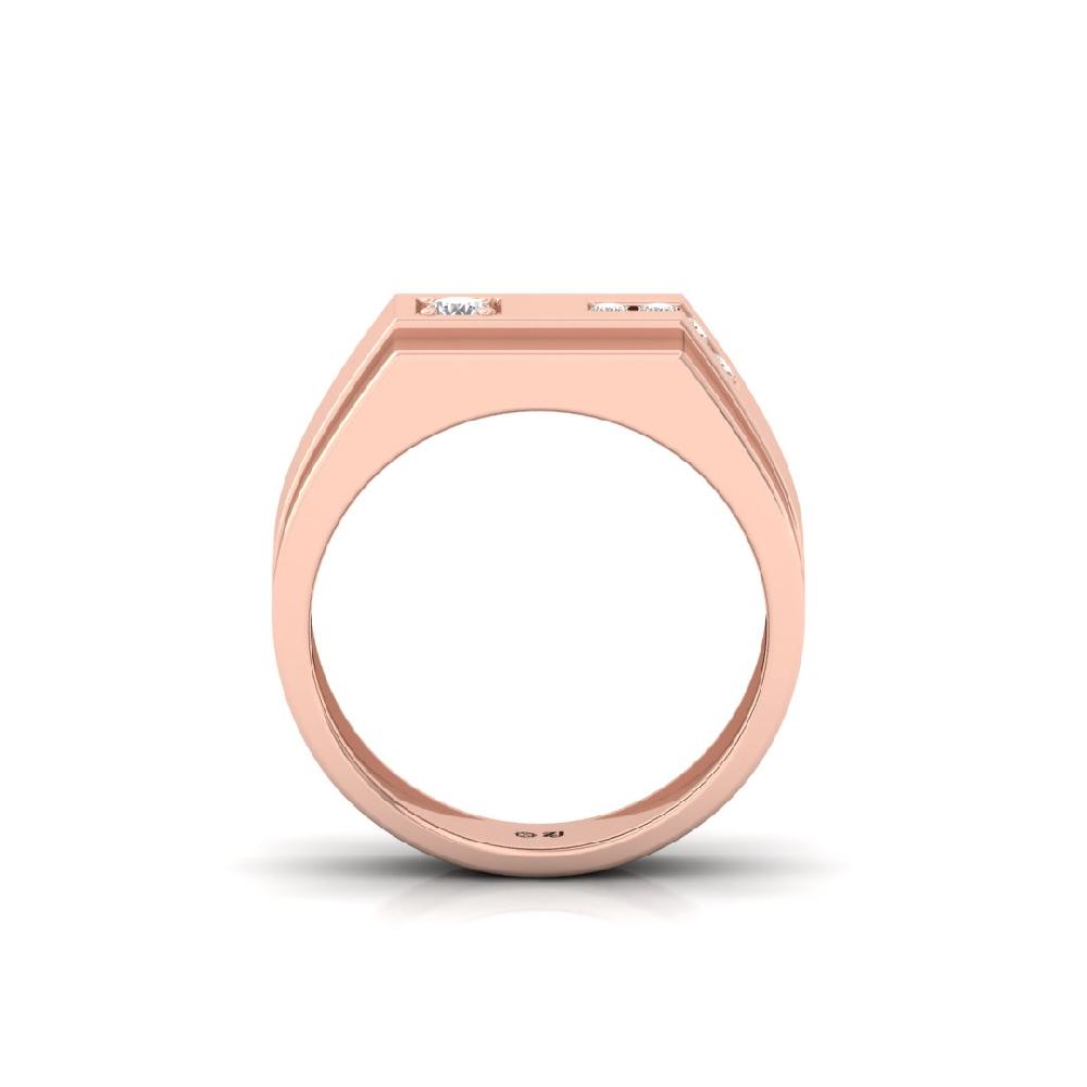 Round Cut Men's Lab Grown Diamond Ring