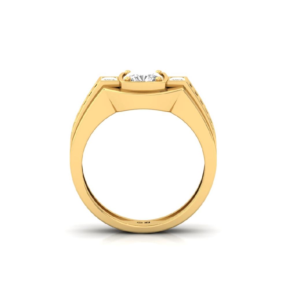 Men's Stylish Cushion & Princess Cluster Round Cut Lab Grown Ring