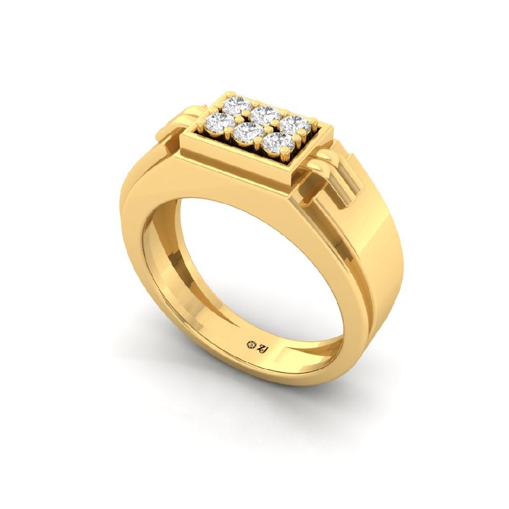 Modern Round cut Cvd lab grown Diamond Men's Finger Ring