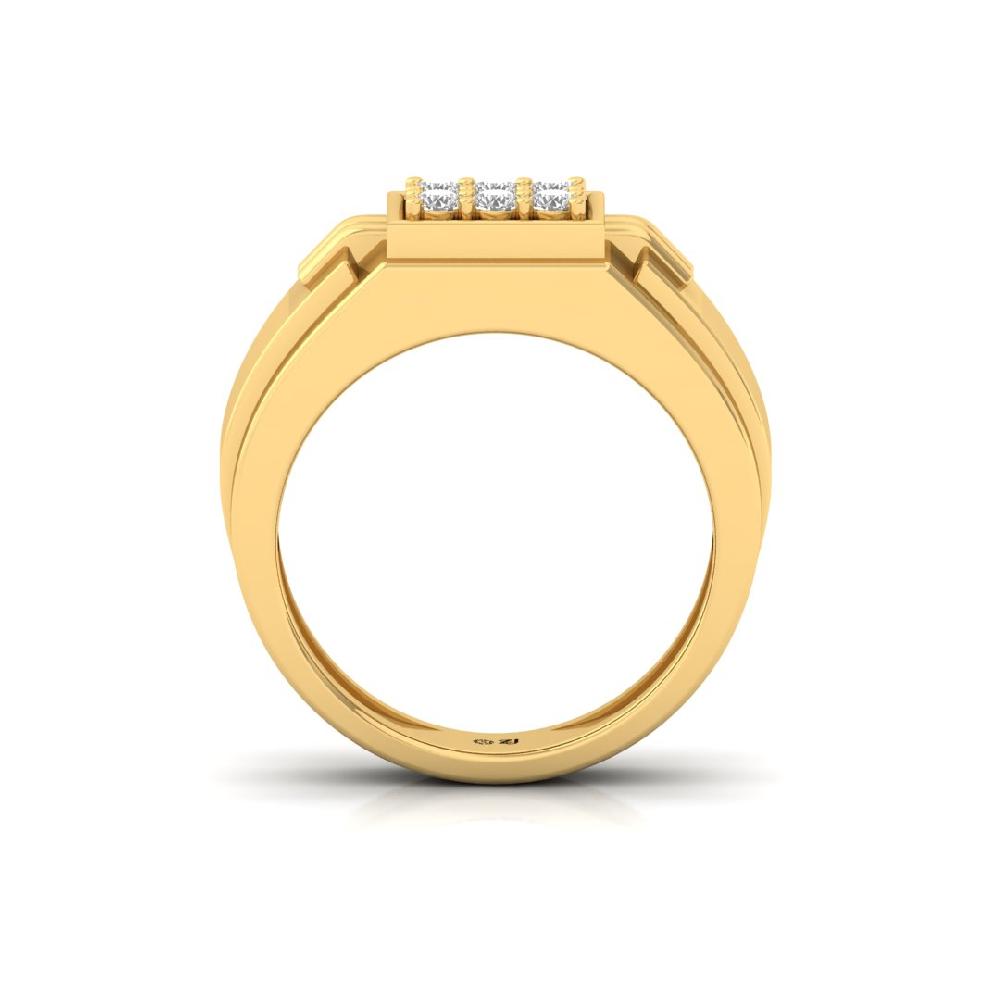 Modern Round cut Cvd lab grown Diamond Men's Finger Ring