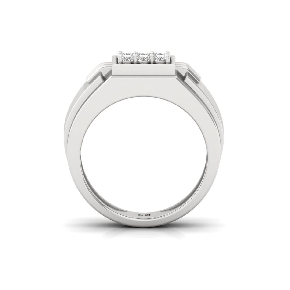 Modern Round cut Cvd lab grown Diamond Men's Finger Ring