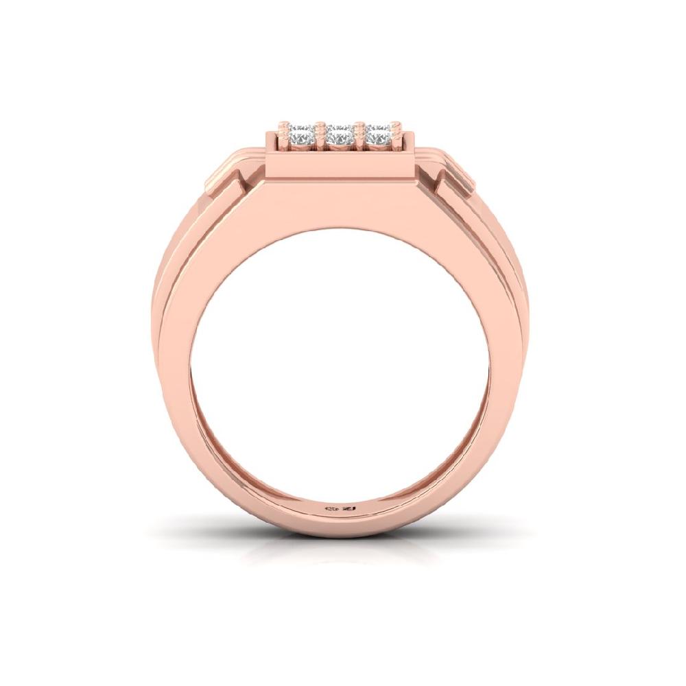 Modern Round cut Cvd lab grown Diamond Men's Finger Ring