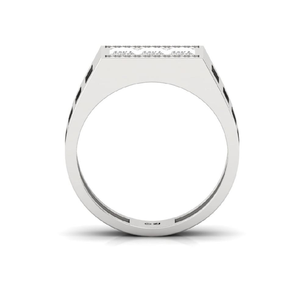 Sparkling Men's Princess Cut cVD Lab Grown Diamond Ring
