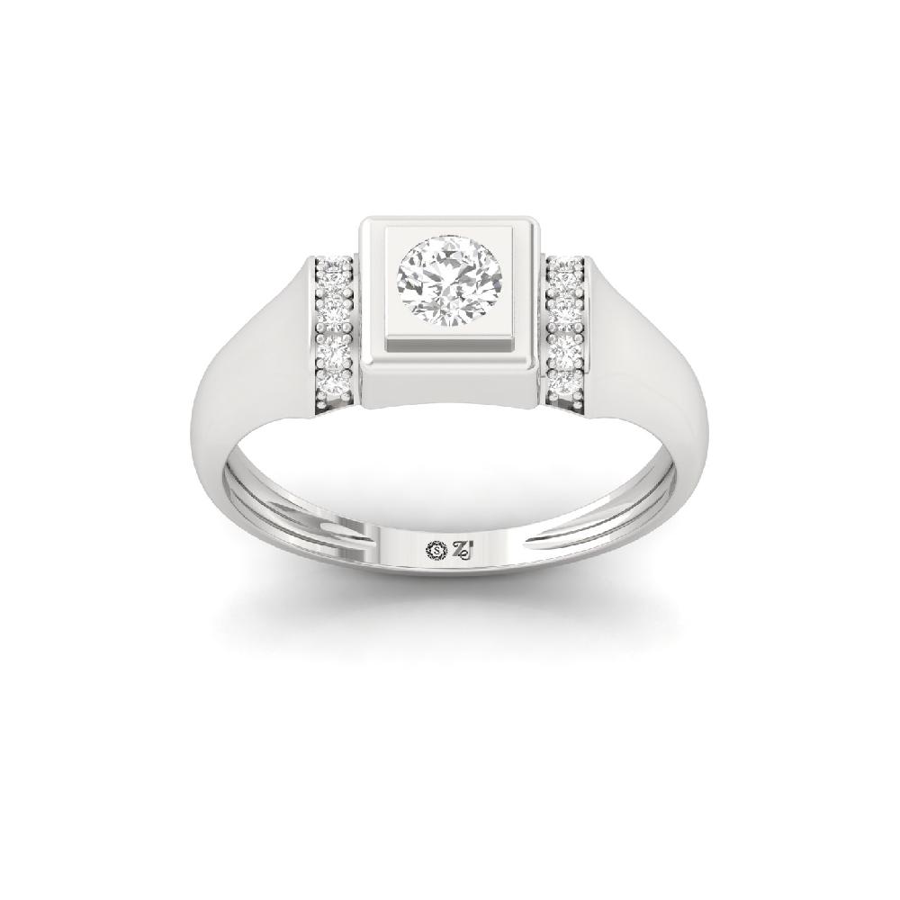 Men’s 0.35ct Center Diamond Band with Round Cut