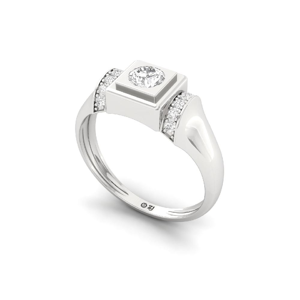 Men’s 0.35ct Center Diamond Band with Round Cut