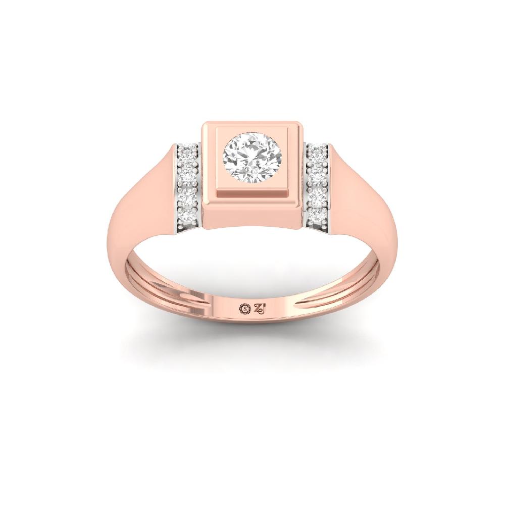 Men’s 0.35ct Center Diamond Band with Round Cut