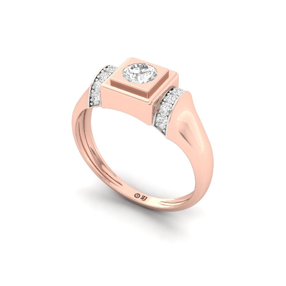 Men’s 0.35ct Center Diamond Band with Round Cut