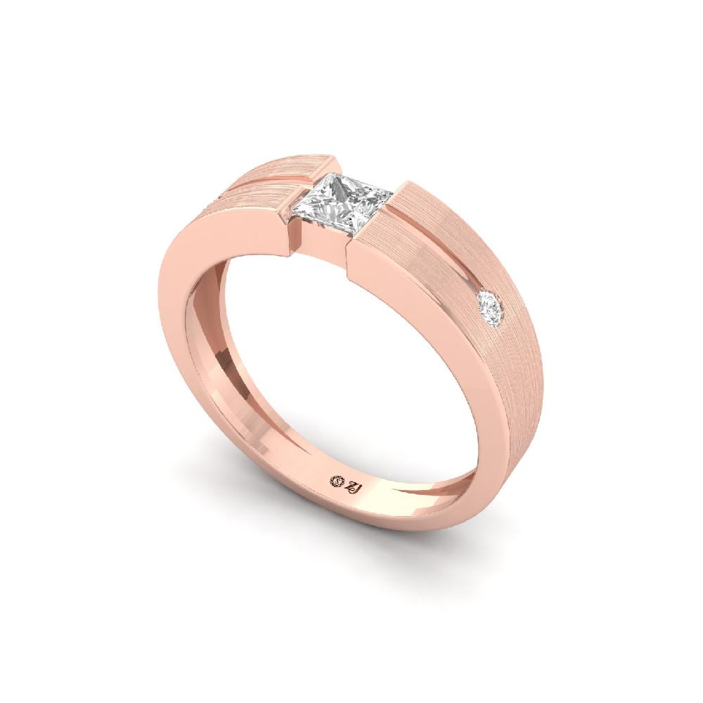 Men’s princess Cut Cvd Lab Grown Diamond Ring