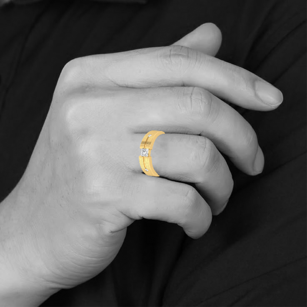 Men’s princess Cut Cvd Lab Grown Diamond Ring
