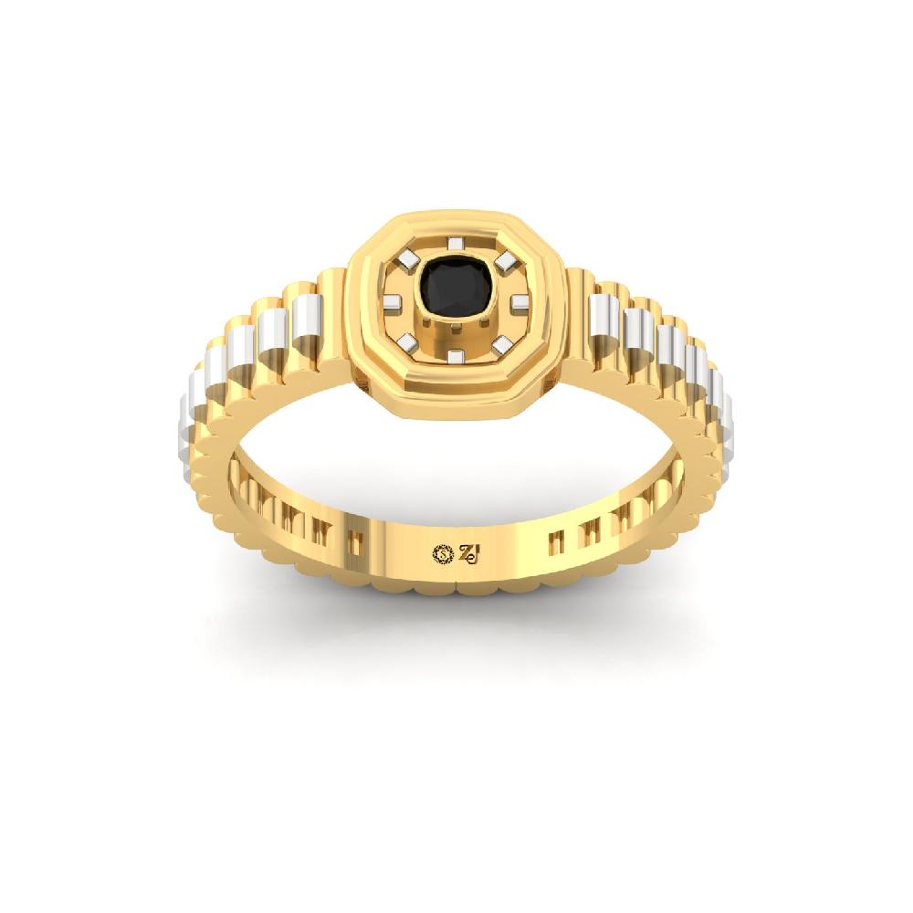 Men’s Cushion Black CVD Diamond Bracelet Inspired Ring 