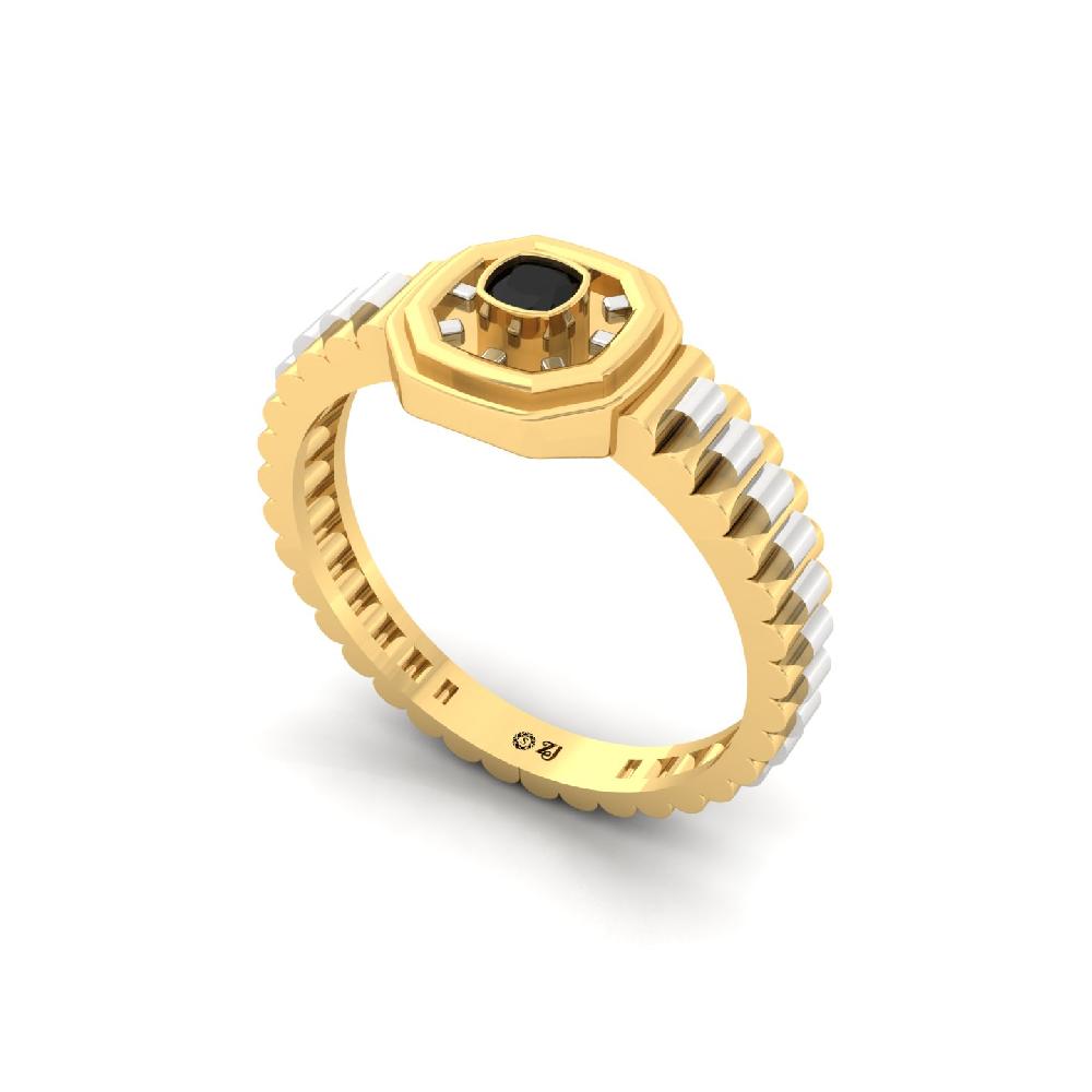 Men’s Cushion Black CVD Diamond Bracelet Inspired Ring 