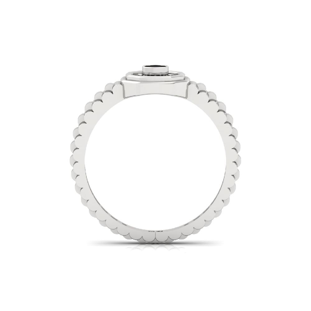 Men’s Cushion Black CVD Diamond Bracelet Inspired Ring 