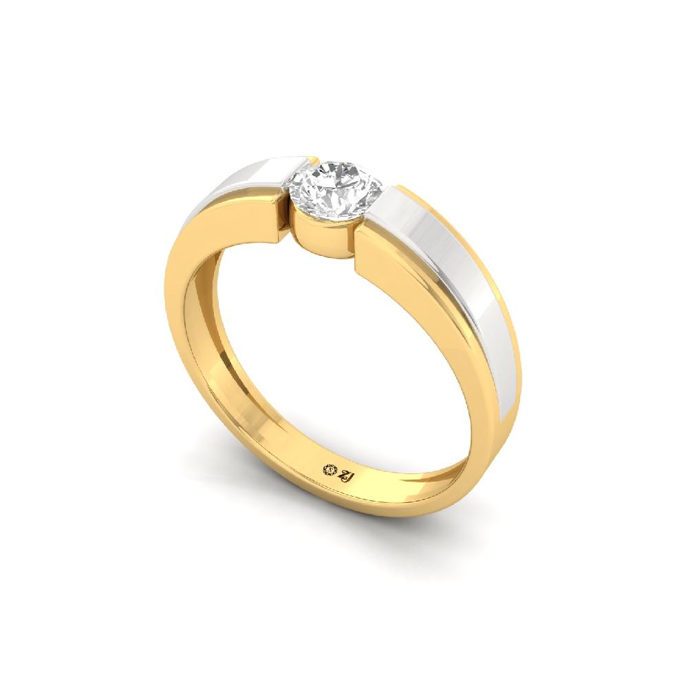 Men’s Round cut CVD lab grown Diamond Statement Ring