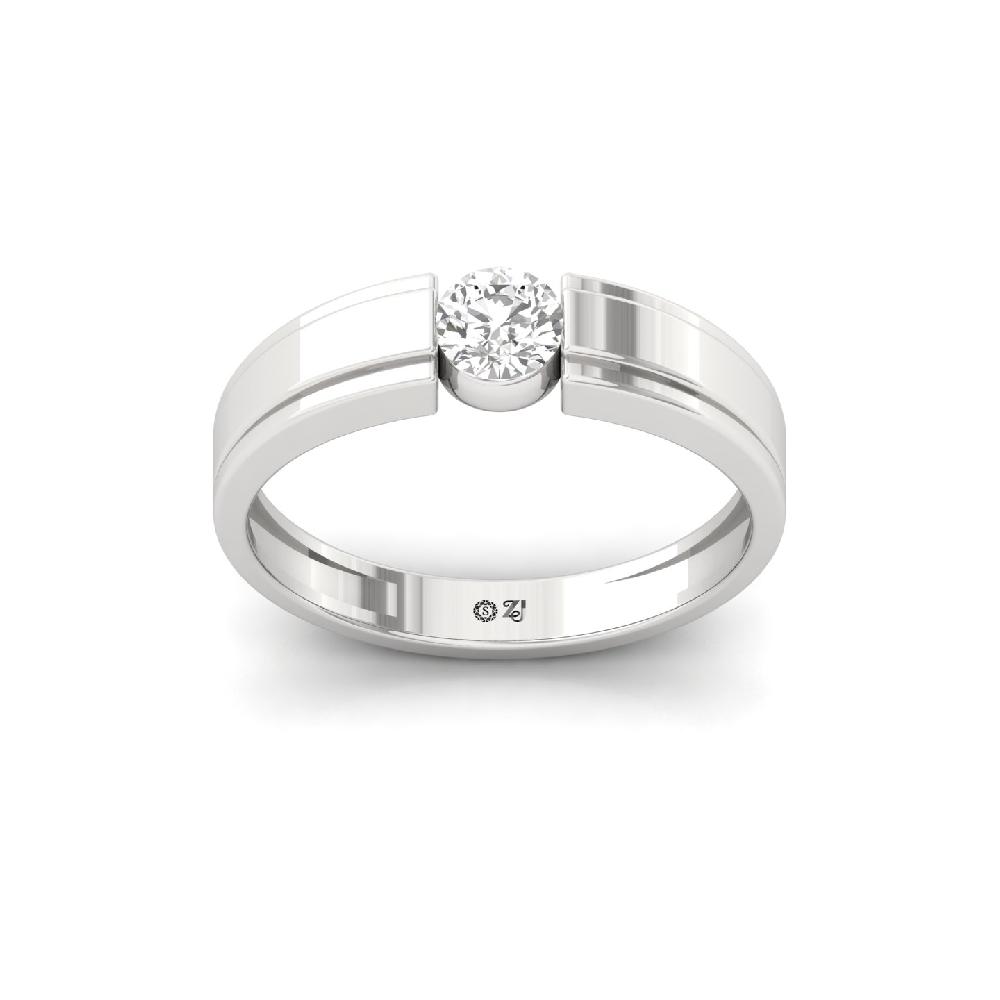Men’s Round cut CVD lab grown Diamond Statement Ring