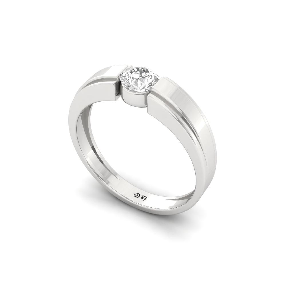 Men’s Round cut CVD lab grown Diamond Statement Ring