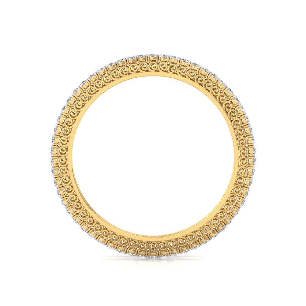 Round Cut Solitaire Cvd Lab Grown Diamond Bangles (1 pair)