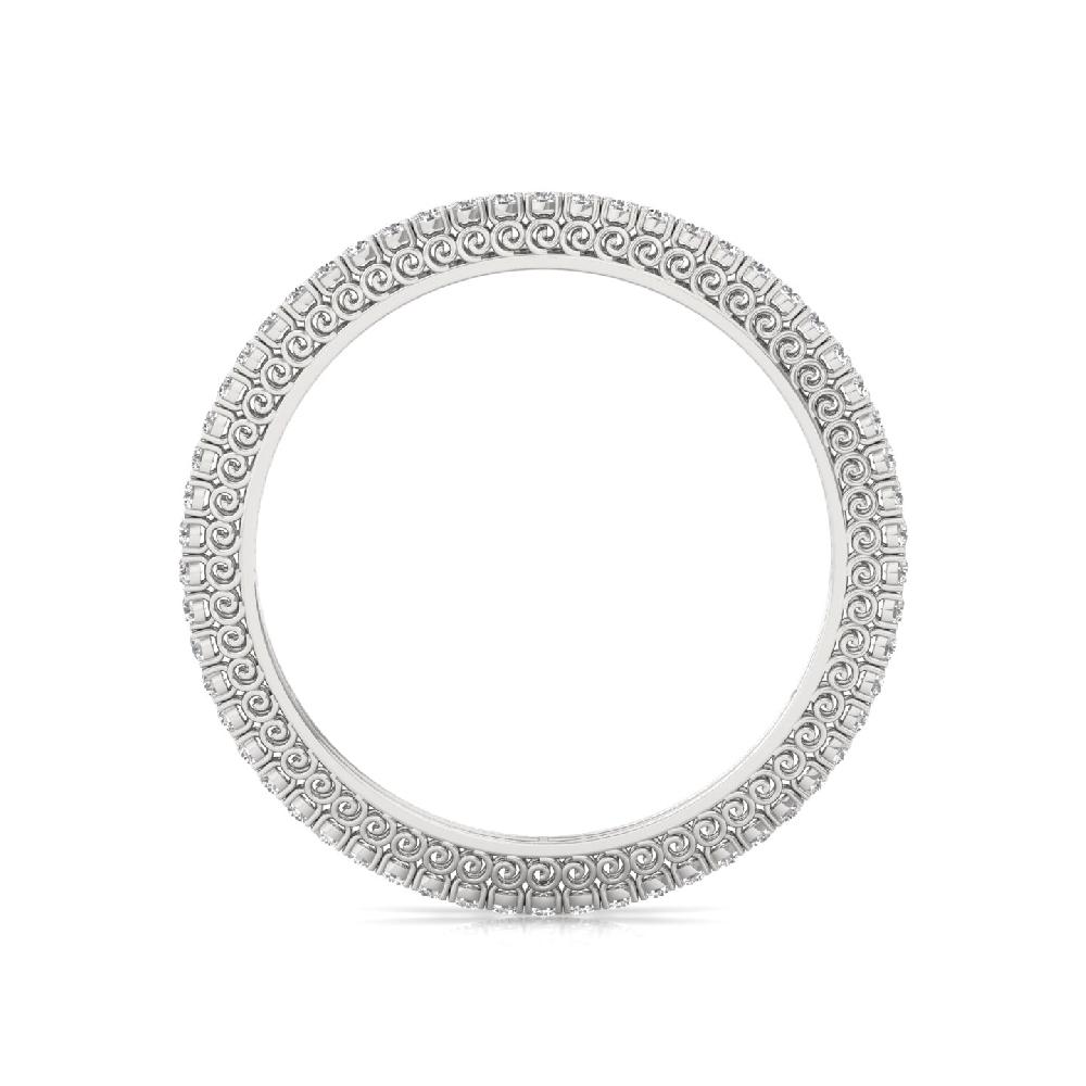 Round Cut Solitaire Cvd Lab Grown Diamond Bangles (1 pair)