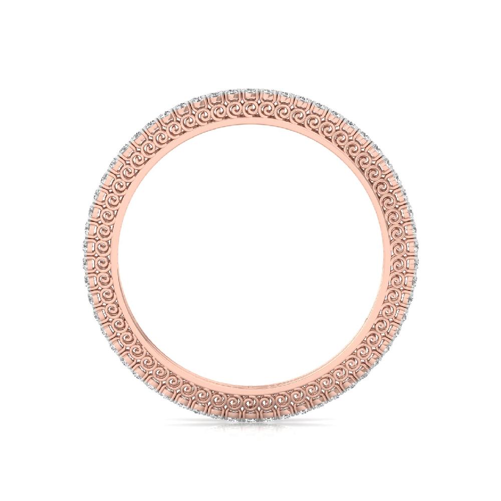 Round Cut Solitaire Cvd Lab Grown Diamond Bangles (1 pair)