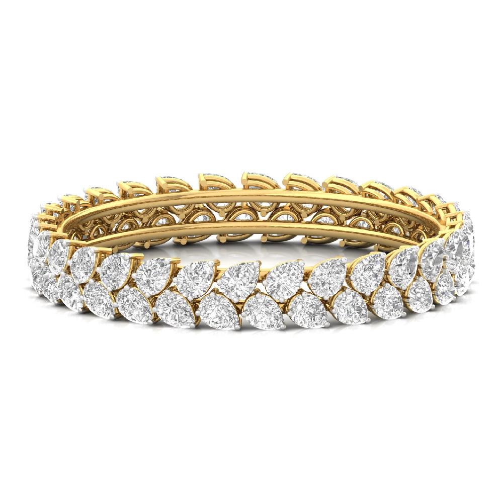 Pear-Cut Diamond Bangle