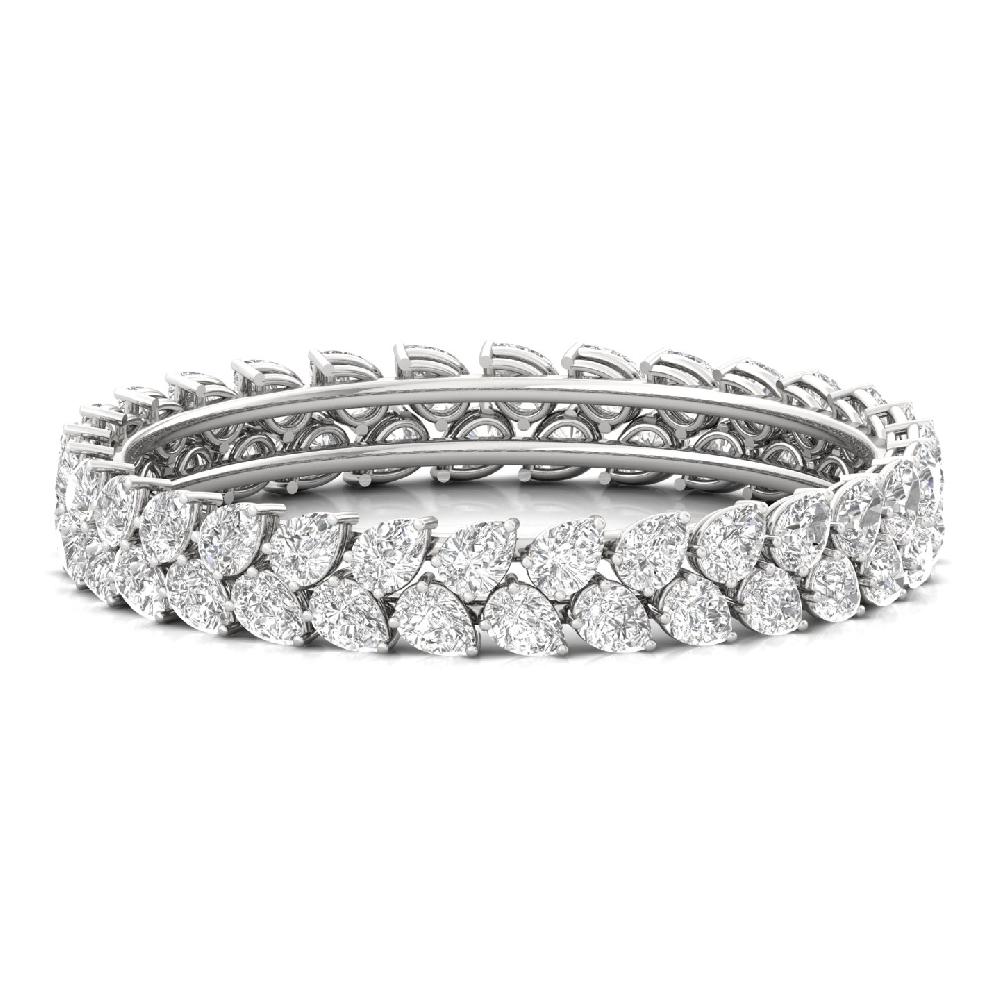 Pear-Cut Diamond Bangle