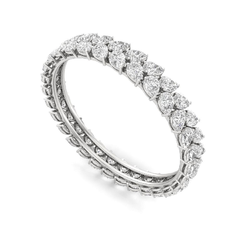 Pear-Cut Diamond Bangle