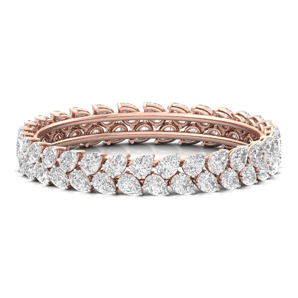 Pear-Cut Diamond Bangle