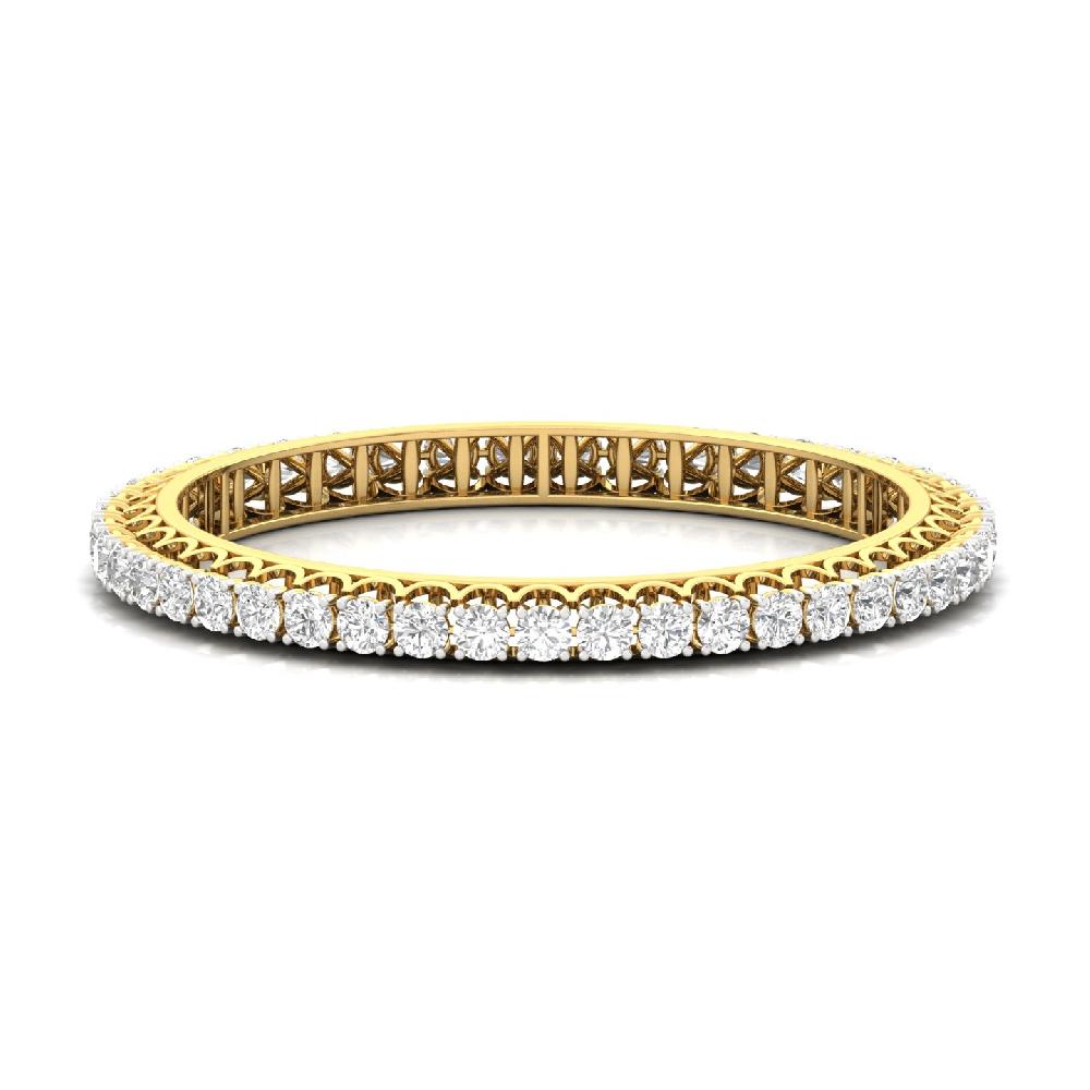 7MM round Cut lab grown Diamond bangle (1 pair )