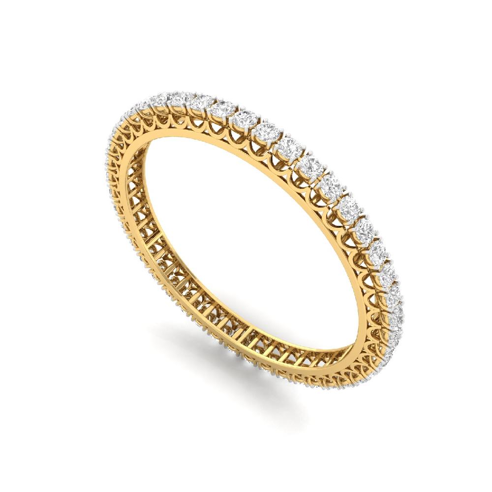 7MM round Cut lab grown Diamond bangle (1 pair )