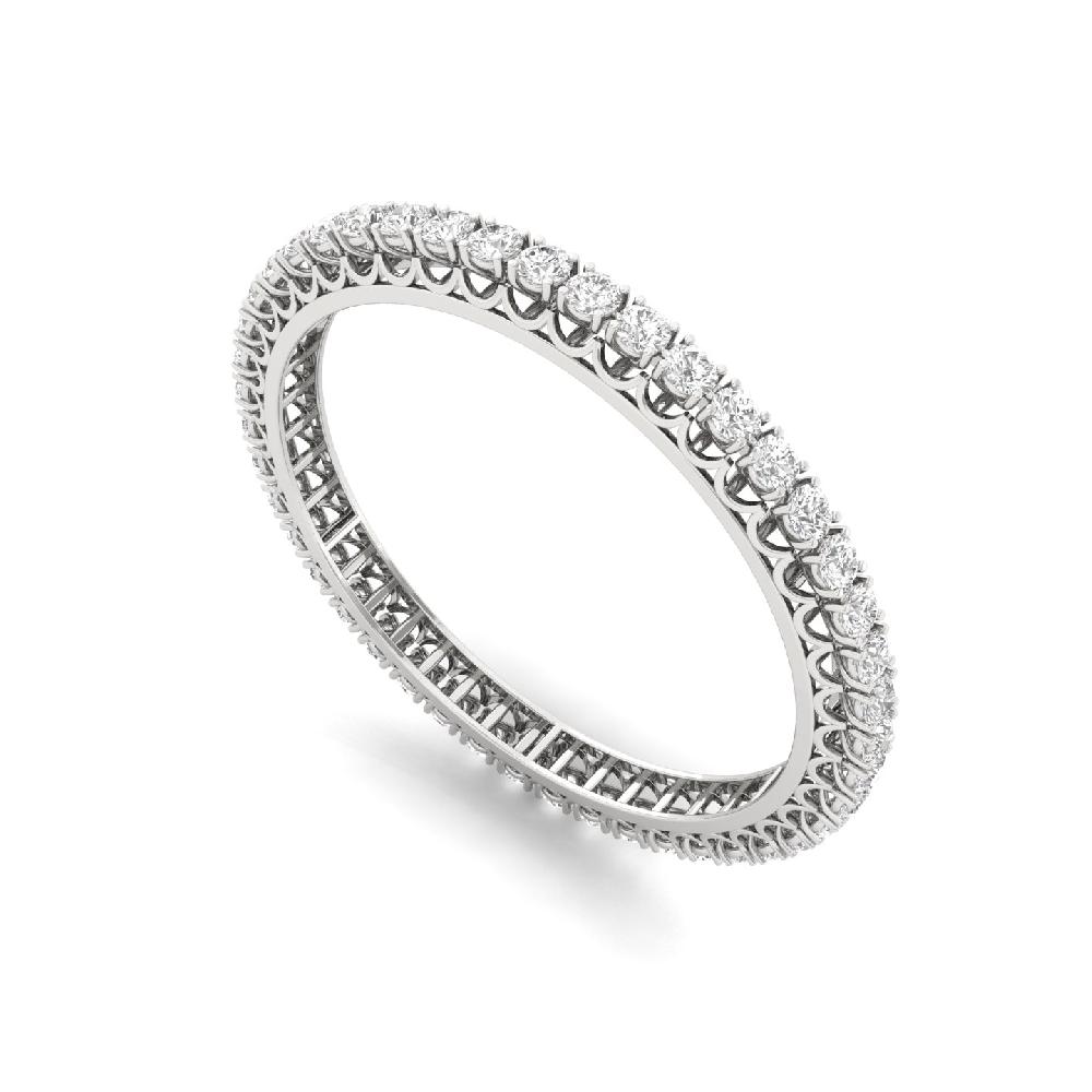7MM round Cut lab grown Diamond bangle (1 pair )