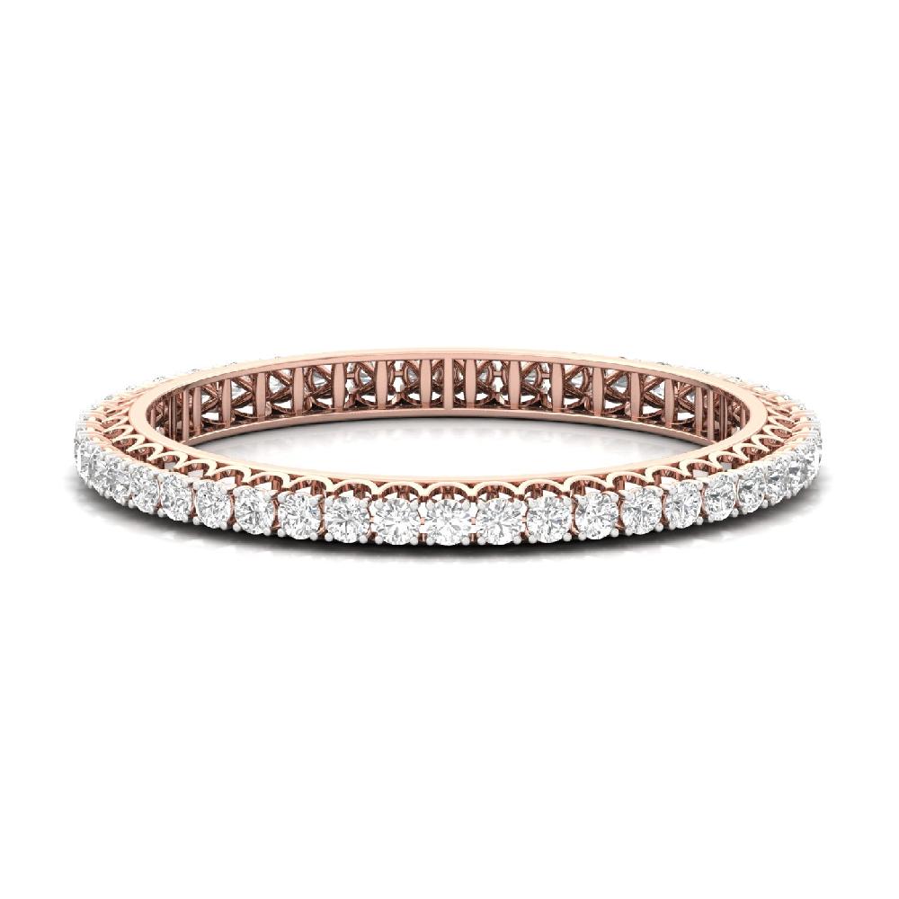 7MM round Cut lab grown Diamond bangle (1 pair )