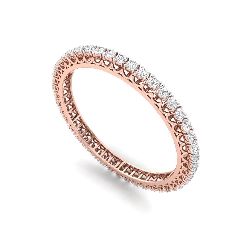 7MM round Cut lab grown Diamond bangle (1 pair )