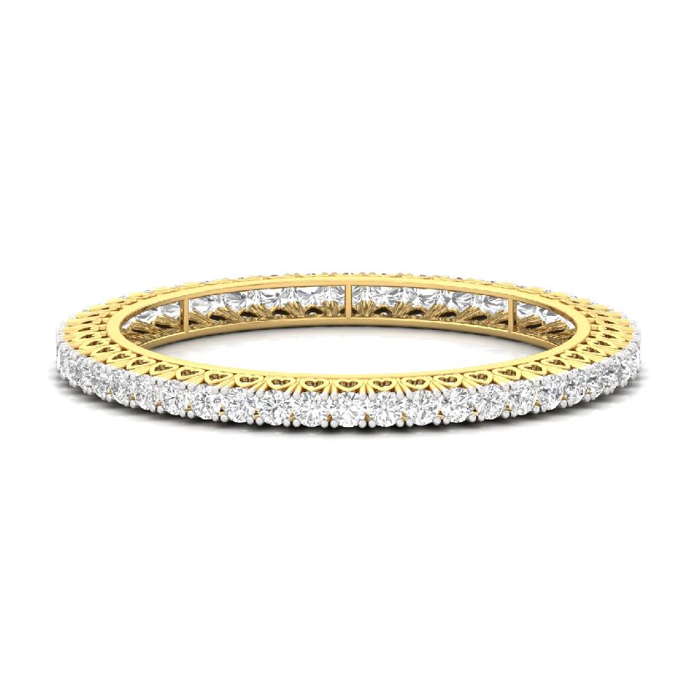 Round Full Eternity Diamond Tennis Bangle