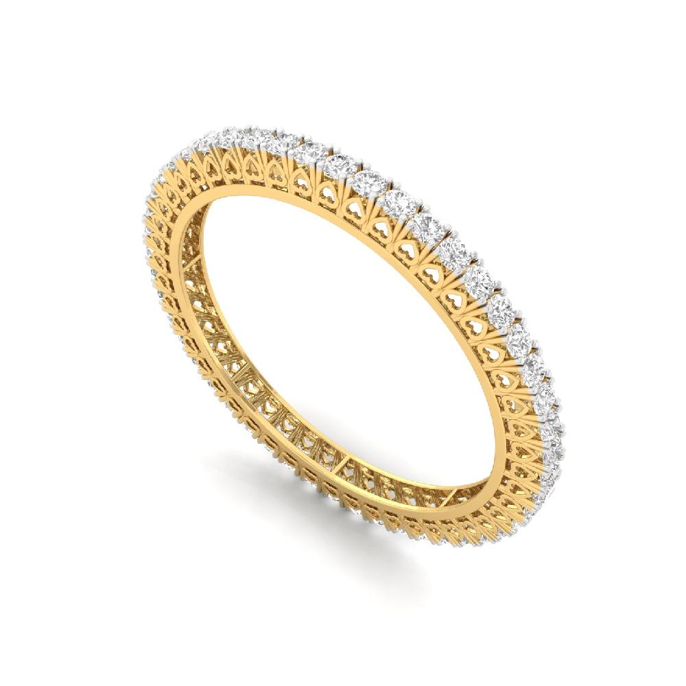 Round Full Eternity Diamond Tennis Bangle
