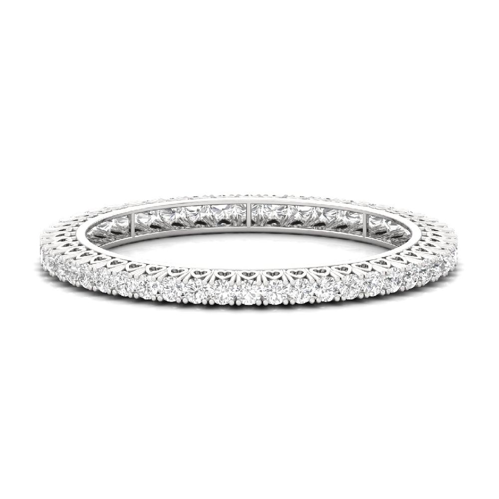 Round Full Eternity Diamond Tennis Bangle