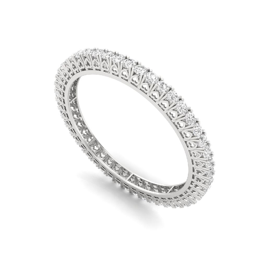 Round Full Eternity Diamond Tennis Bangle