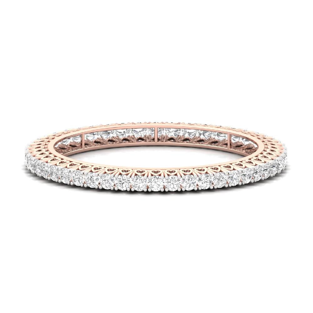 Round Full Eternity Diamond Tennis Bangle