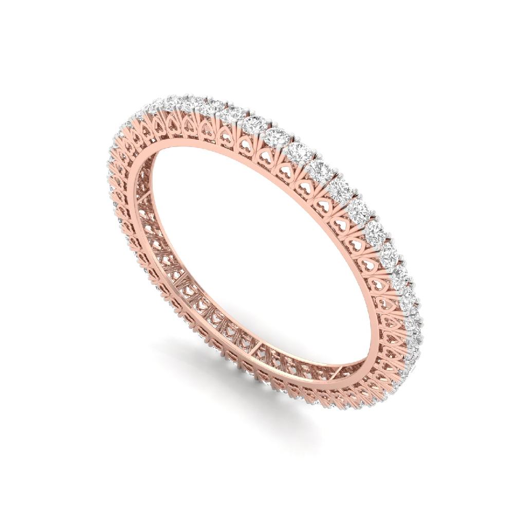 Round Full Eternity Diamond Tennis Bangle