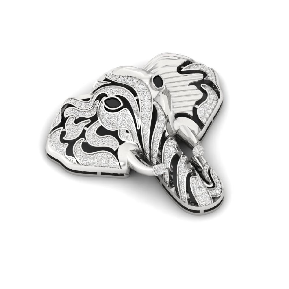 Load Ganesha Man CVD-Lab Grown Diamond Brooch 
