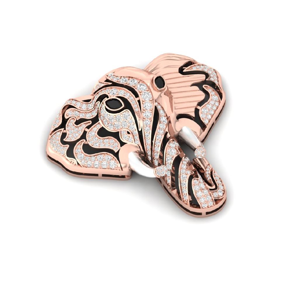 Load Ganesha Man CVD-Lab Grown Diamond Brooch 
