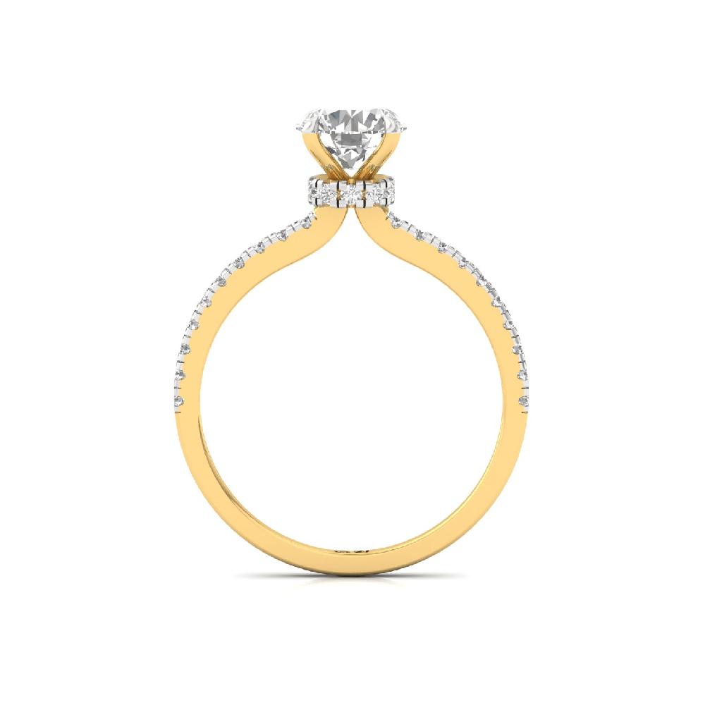Round Cut 1.05ct CVD lab grown Diamonds prong Ring