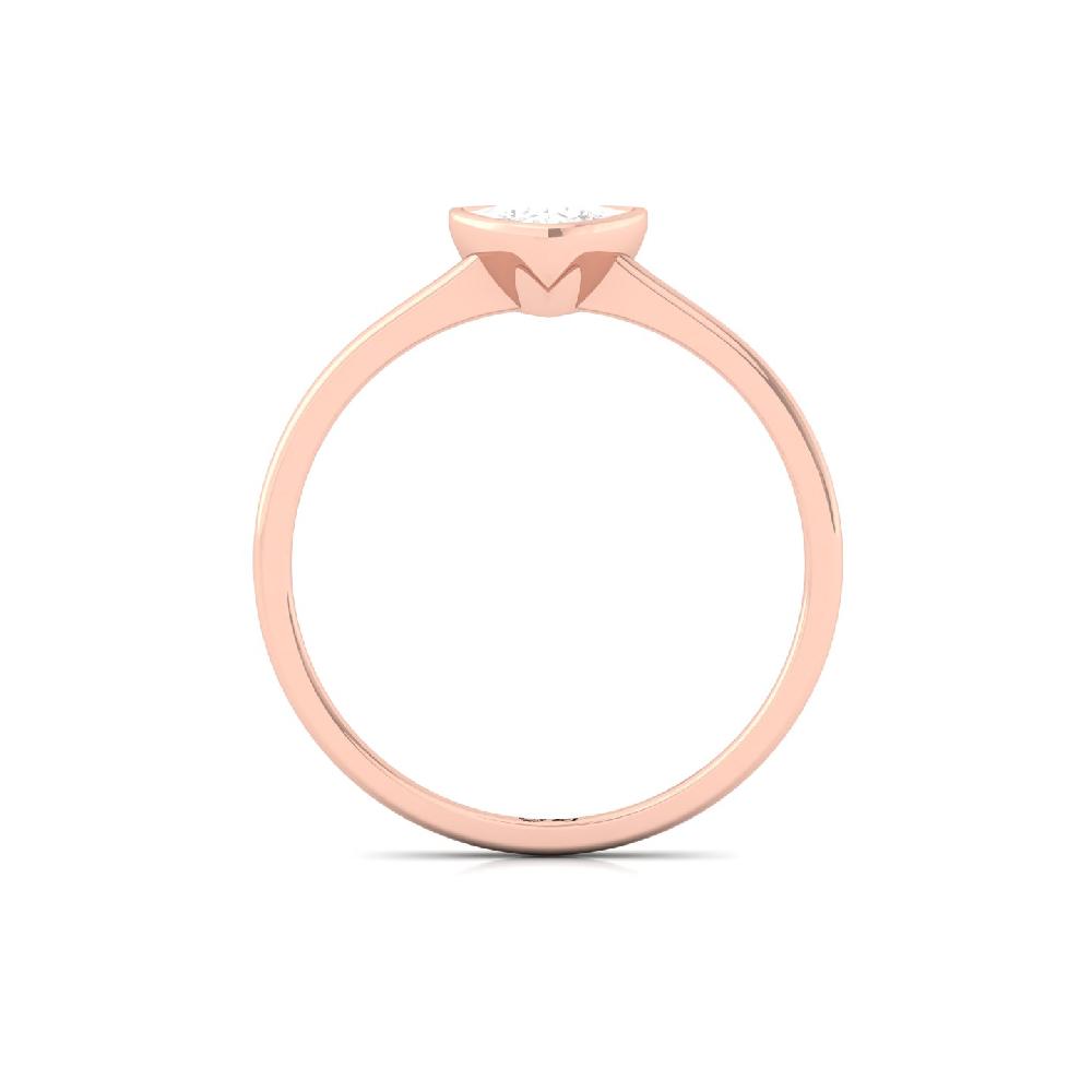 Elegant Trillion Cut 0.50Ct CVD lab grown Diamond Minimalist Ring