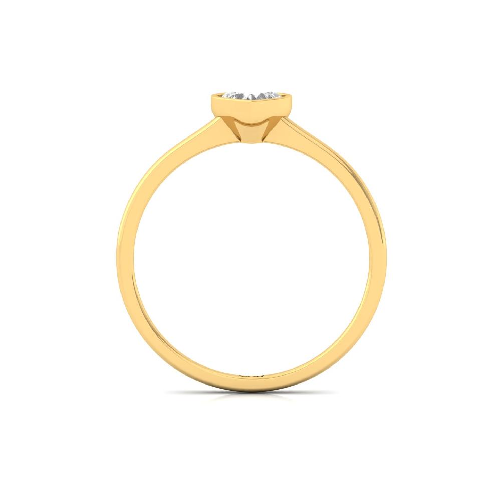 Heart Shape CVD lab grown Diamond Solitaire Ring 