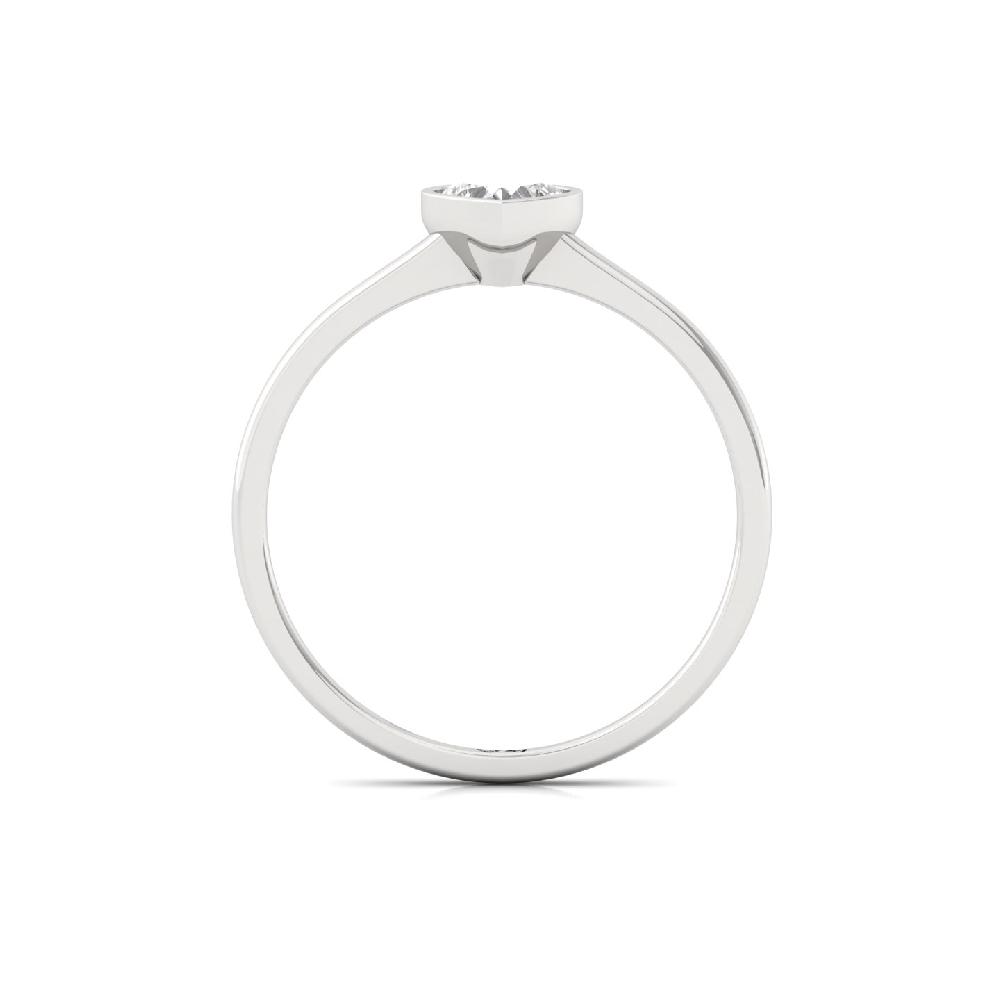 Heart Shape CVD lab grown Diamond Solitaire Ring 
