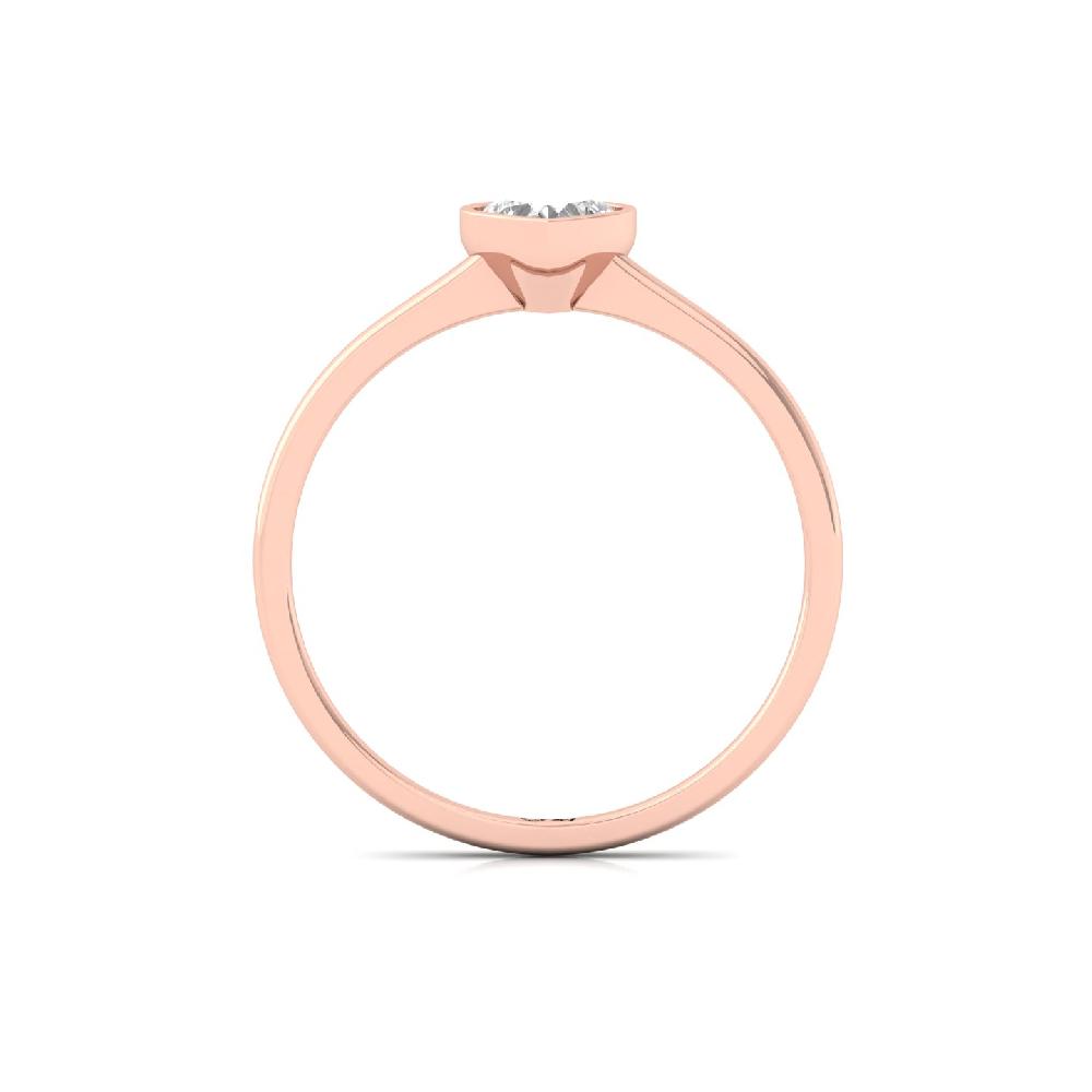 Heart Shape CVD lab grown Diamond Solitaire Ring 