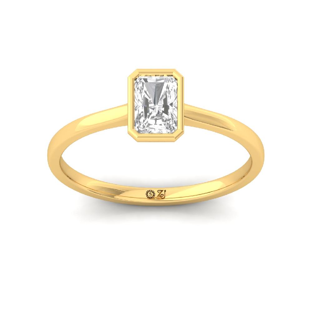 Radiant Cut CVD lab grown Diamond Solitaire Ring 