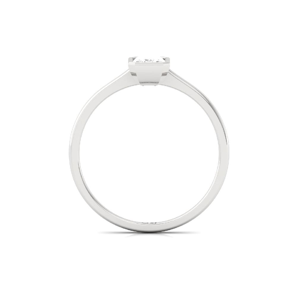 Radiant Cut CVD lab grown Diamond Solitaire Ring 