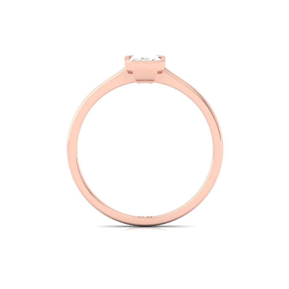 Radiant Cut CVD lab grown Diamond Solitaire Ring 