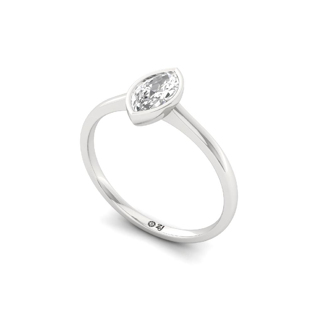 Classic Marquise Cut CVD lab grown Diamond Solitaire Ring