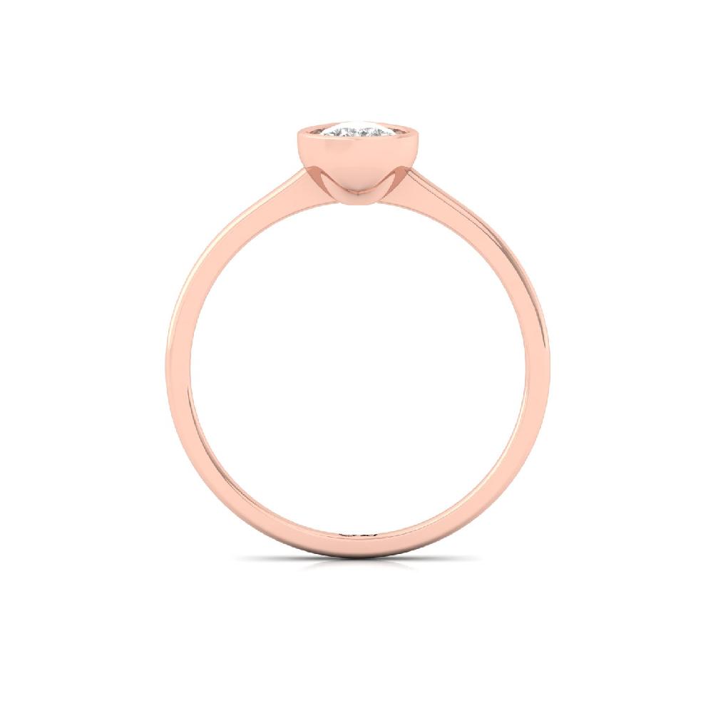Elegant Pear Shape CVD lab grown Diamond Solitaire Ring